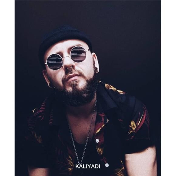 Round polarized sunglasses retro metal circle hippie style UV protection unisex - Picture 6 of 7